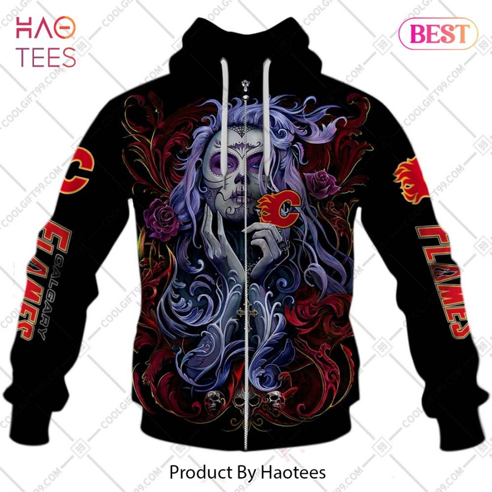 Nhl Calgary Flames Tattoo Girl Artwork 2023 Hoodie, T-Shirt, Zip Hoodie, Sweatshirt - Image 5