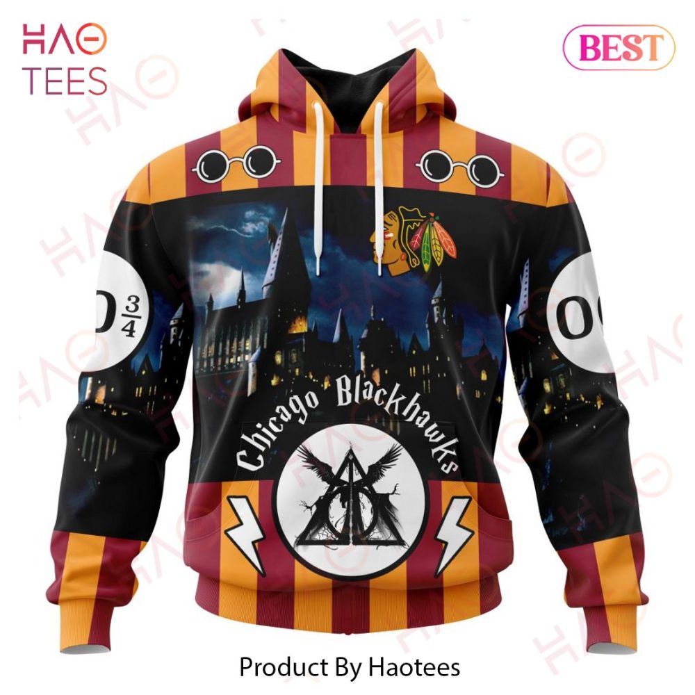 Nhl Chicago Blackhawks Special Design With Harry Potter Theme 3D Hoodie