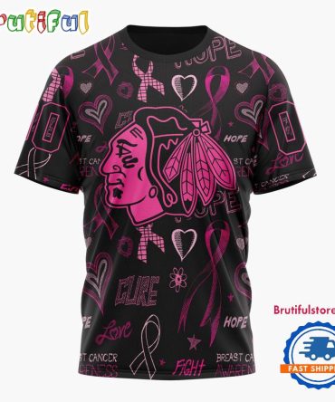 Nhl Chicago Blackhawks Special Pink Breast Cancer Awareness New Design T Shirt