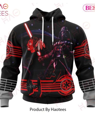Nhl Chicago Blackhawks Specialized Starwar Darth Vader Version Jersey Hoodie