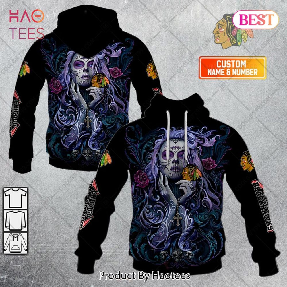 Nhl Chicago Blackhawks Tattoo Girl Artwork 2023 Hoodie, T-Shirt, Zip Hoodie, Sweatshirt