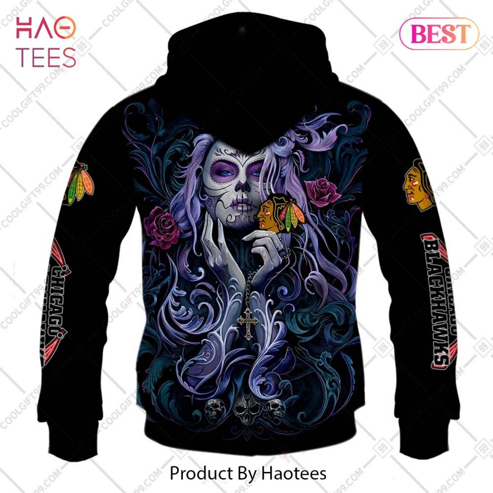 Nhl Chicago Blackhawks Tattoo Girl Artwork 2023 Hoodie, T-Shirt, Zip Hoodie, Sweatshirt - Image 6