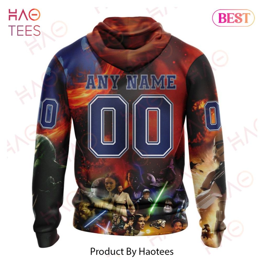 Nhl Columbus Blue Jackets Specialized Design X Star War Hoodie - Image 3