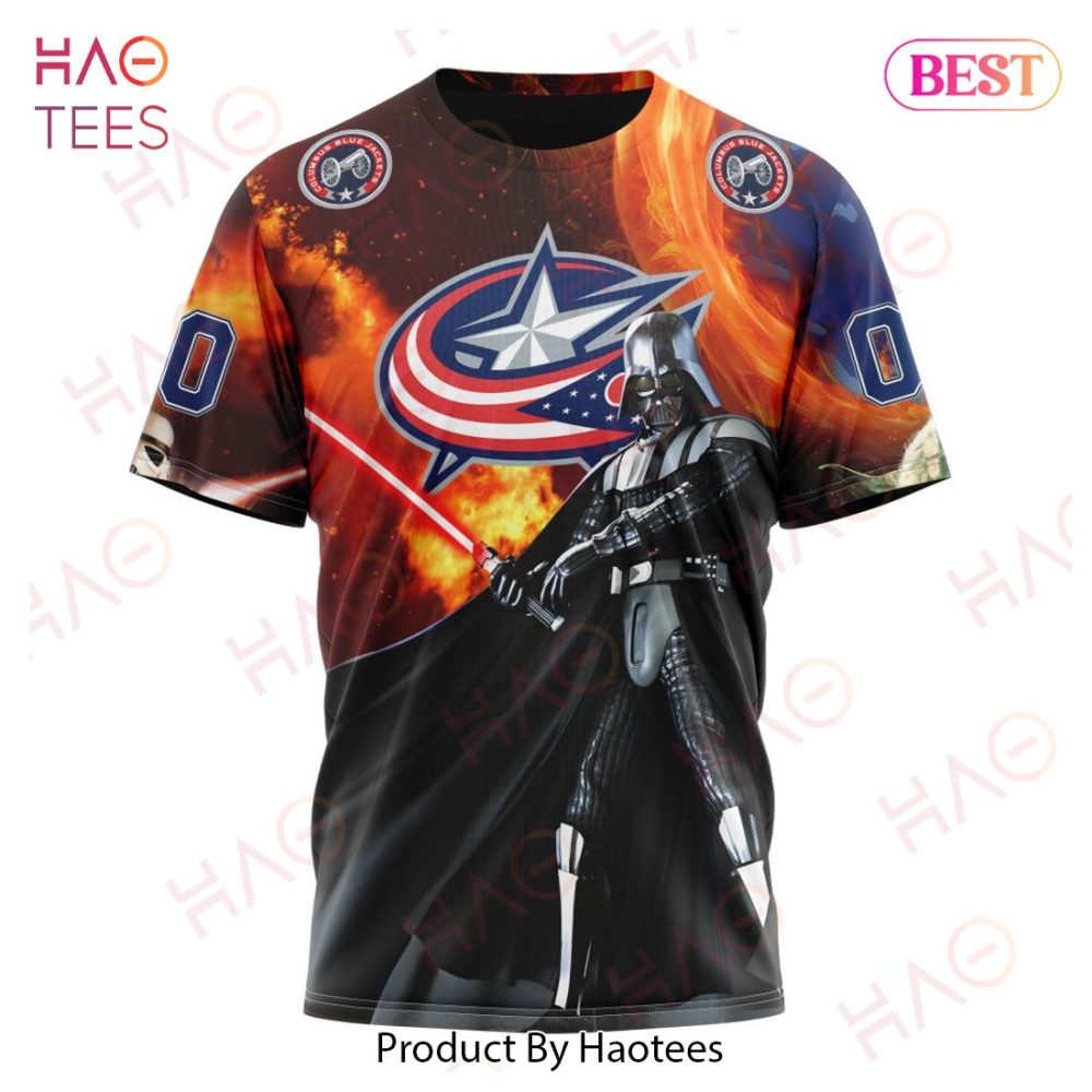 Nhl Columbus Blue Jackets Specialized Design X Star War Hoodie - Image 8