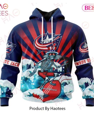 Nhl Columbus Blue Jackets Specialized Kits For The Grateful Dead Hoodie