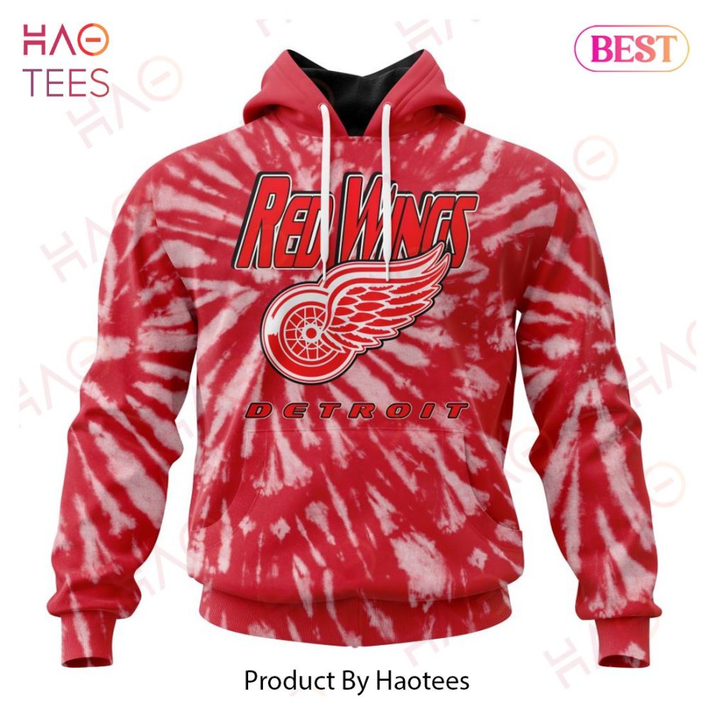 Nhl Detroit Red Wings Special Retro Vintage Tie - Dye Hoodie