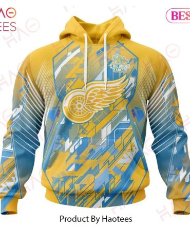 Nhl Detroit Red Wings Specialized Design Fearless Against Childhood Cancers 3D Hoodie