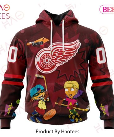 Nhl Detroit Red Wings Specialized For Rocket Power 3D Hoodie