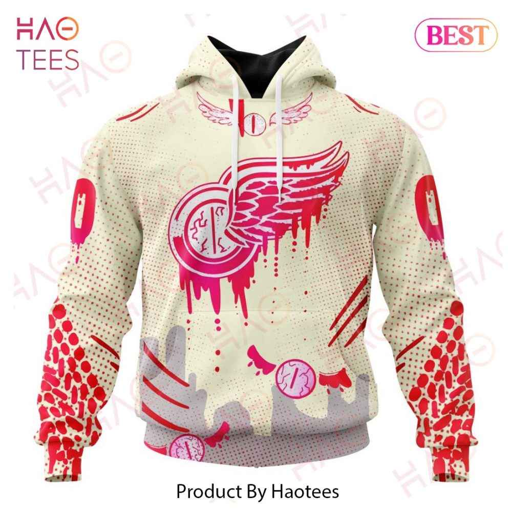 Nhl Detroit Red Wings Specialized Jersey For Halloween Night Hoodie