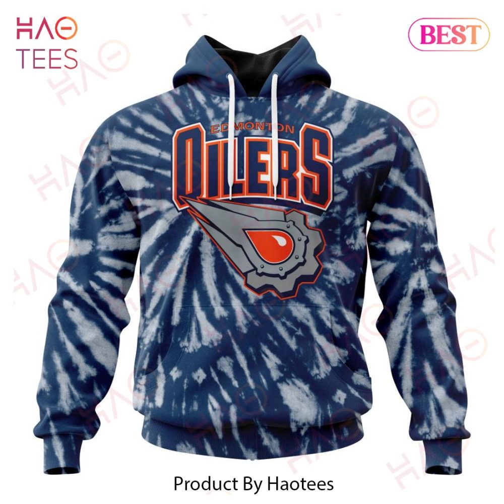 Nhl Edmonton Oilers Special Retro Vintage Tie - Dye Hoodie