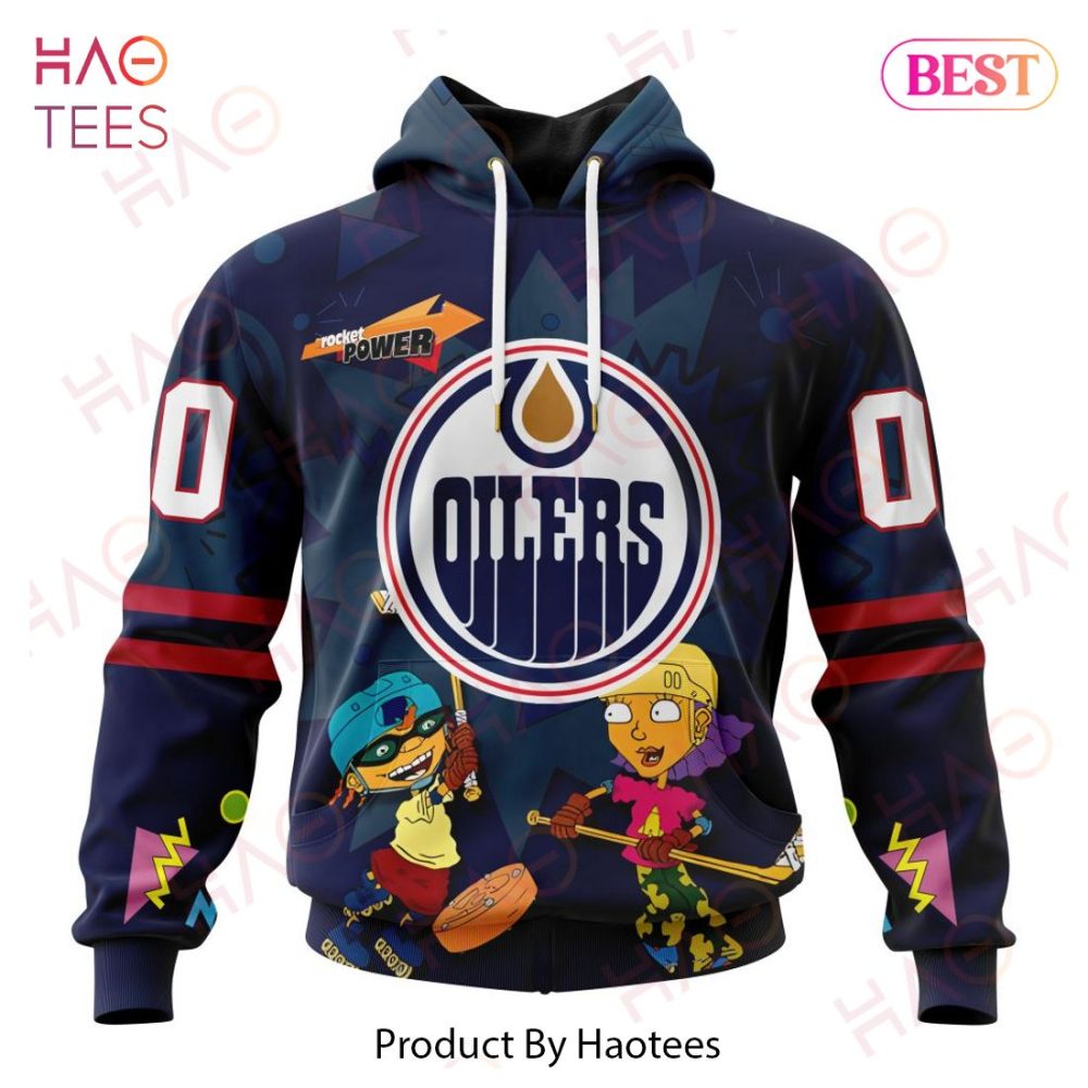 Nhl Edmonton Oilers Specialized For Rocket Power 3D Hoodie