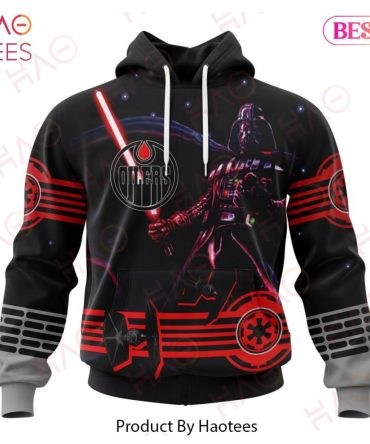Nhl Edmonton Oilers Specialized Starwar Darth Vader Version Jersey Hoodie