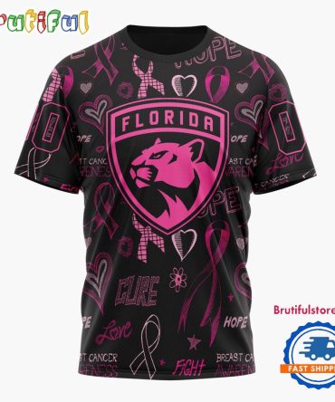 Nhl Florida Panthers Special Pink Breast Cancer Awareness New Design T Shirt