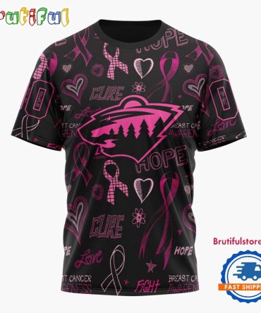Nhl Minnesota Wild Special Pink Breast Cancer Awareness New Design T Shirt