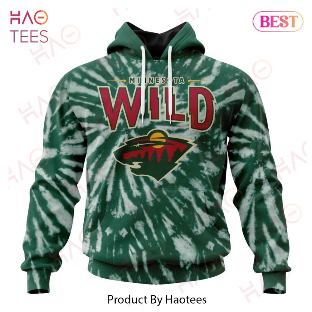 Nhl Minnesota Wild Special Retro Vintage Tie - Dye Hoodie