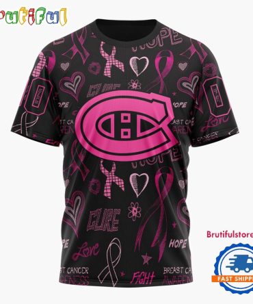 Nhl Montreal Canadiens Special Pink Breast Cancer Awareness New Design T Shirt