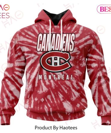 Nhl Montreal Canadiens Special Retro Vintage Tie - Dye Hoodie