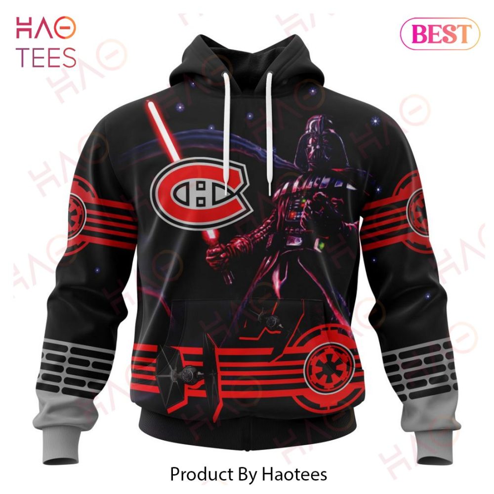Nhl Montreal Canadiens Specialized Starwar Darth Vader Version Jersey Hoodie
