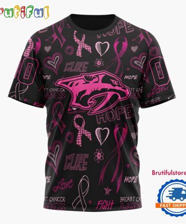 Nhl Nashville Predators Special Pink Breast Cancer Awareness New Design T Shirt