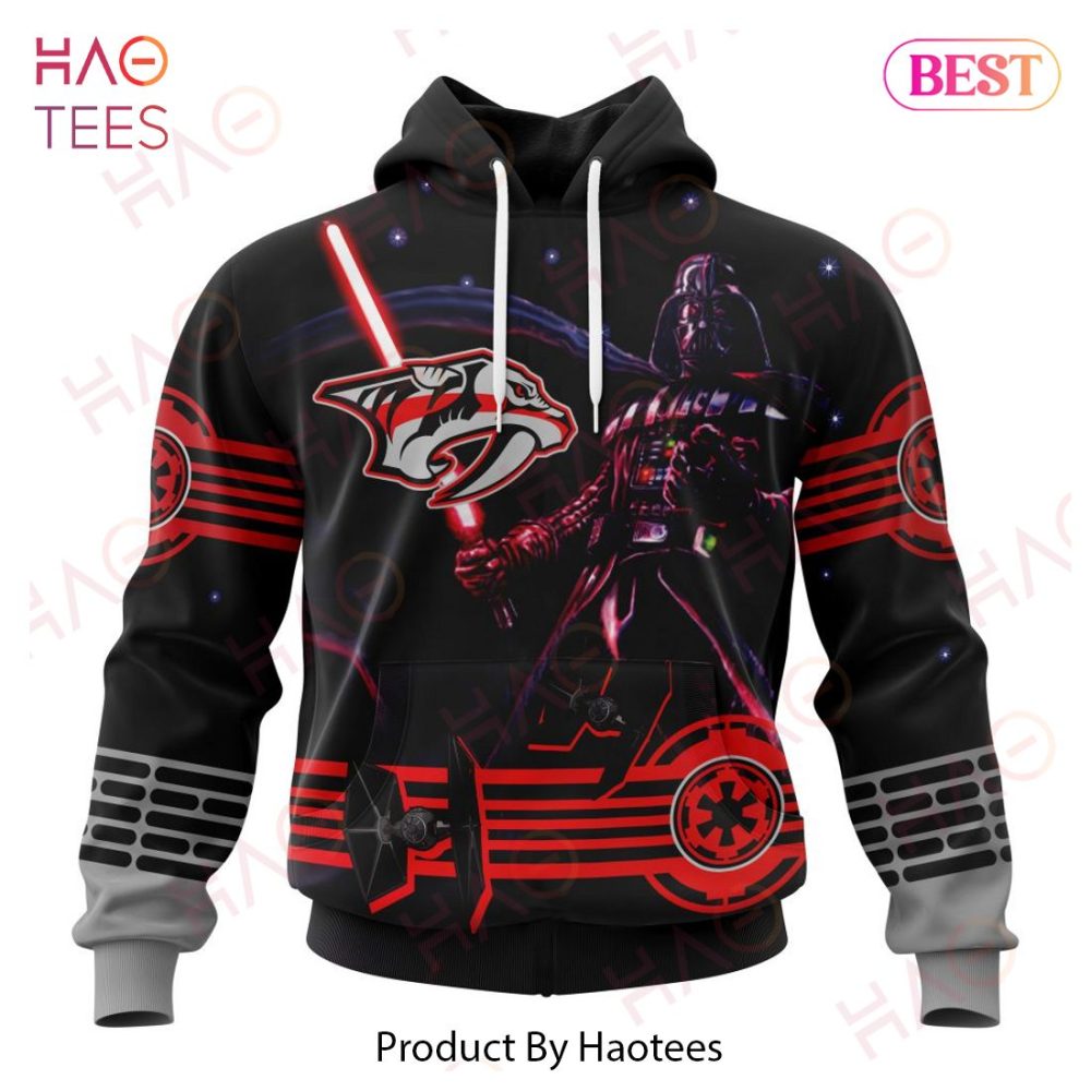 Nhl Nashville Predators Specialized Starwar Darth Vader Version Jersey Hoodie