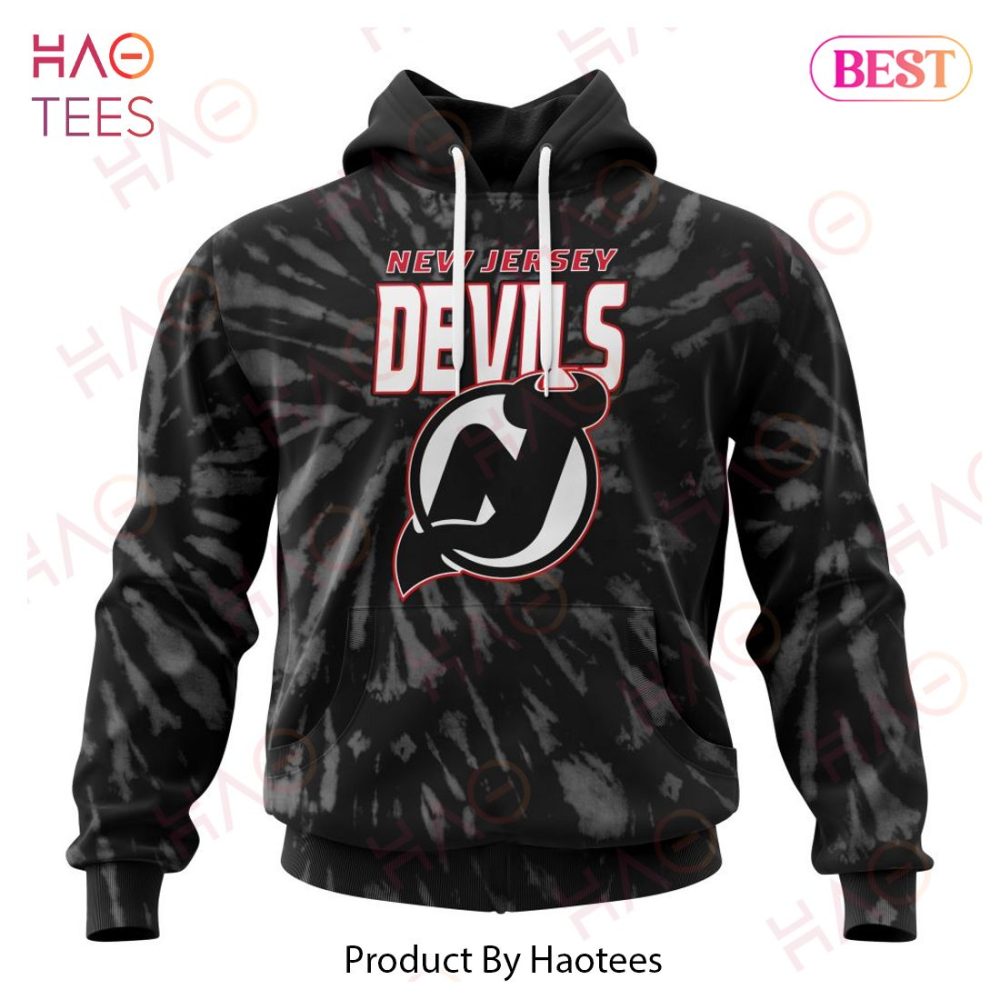 Nhl New Jersey Devils Special Retro Vintage Tie - Dye Hoodie