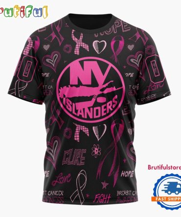 Nhl New York Islanders Special Pink Breast Cancer Awareness New Design T Shirt