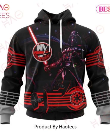 Nhl New York Islanders Specialized Starwar Darth Vader Version Jersey Hoodie