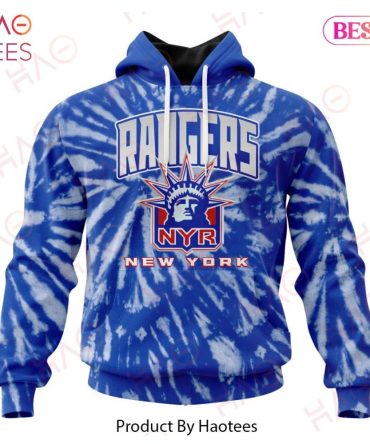 Nhl New York Rangers Special Retro Vintage Tie - Dye Hoodie
