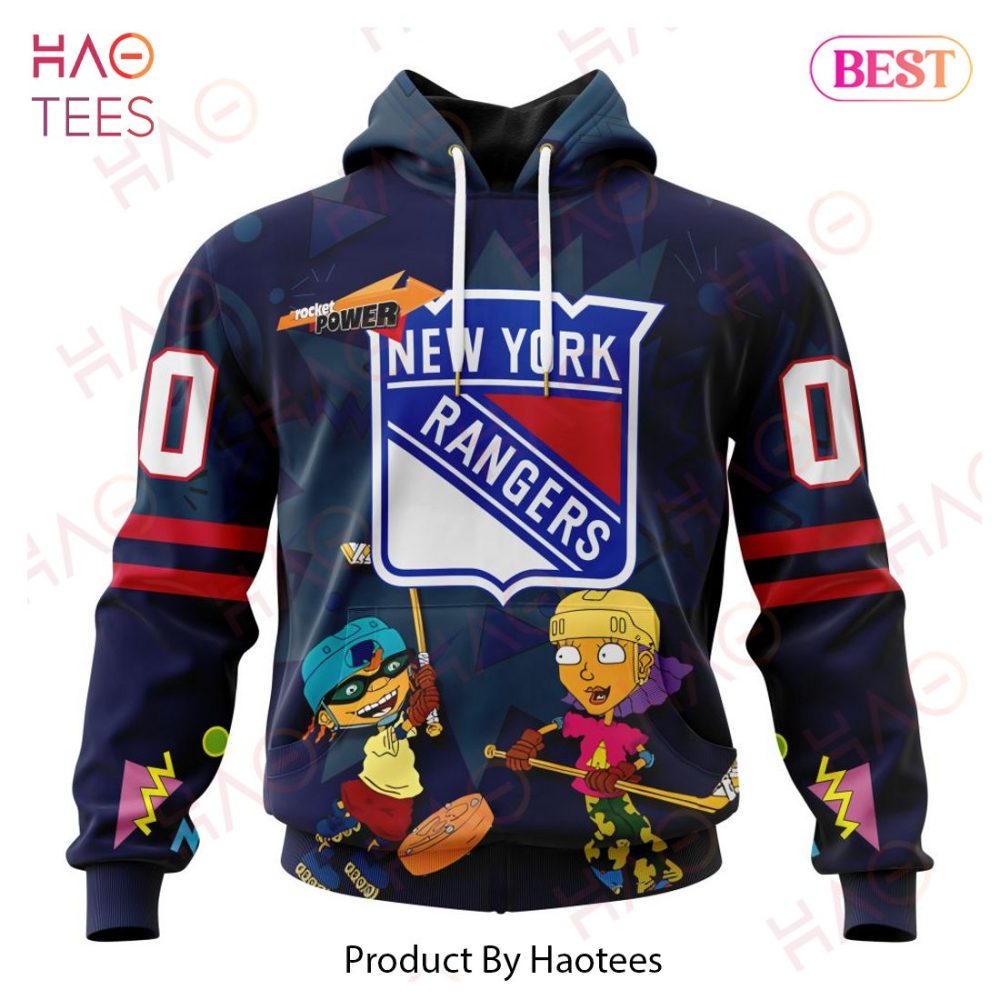 Nhl New York Rangers Specialized For Rocket Power 3D Hoodie