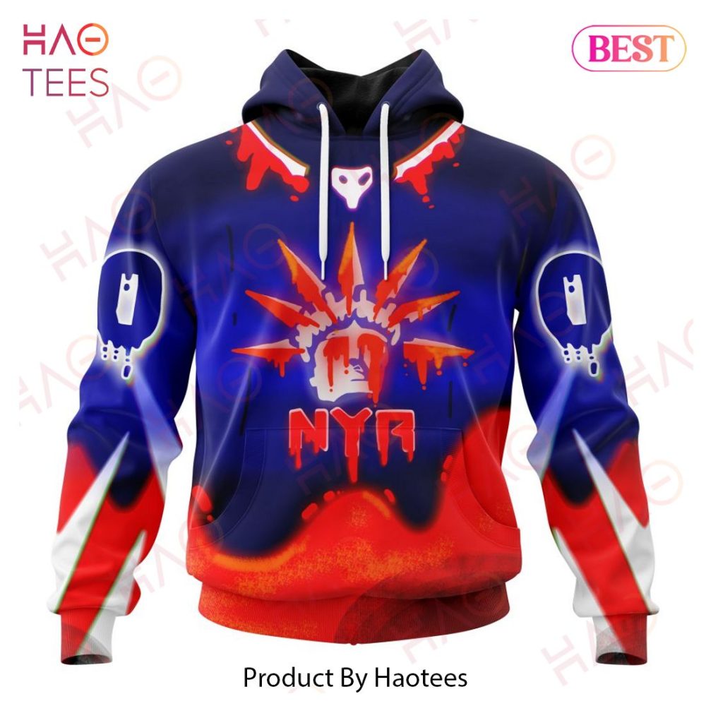 Nhl New York Rangers Specialized Jersey For Halloween Night Hoodie