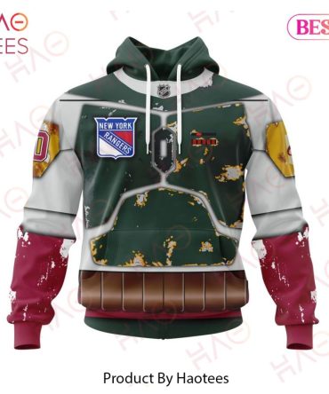 Nhl New York Rangers X Boba Fett'S Armor Specialized Design For Star Wars Fourth Of July Hoodie