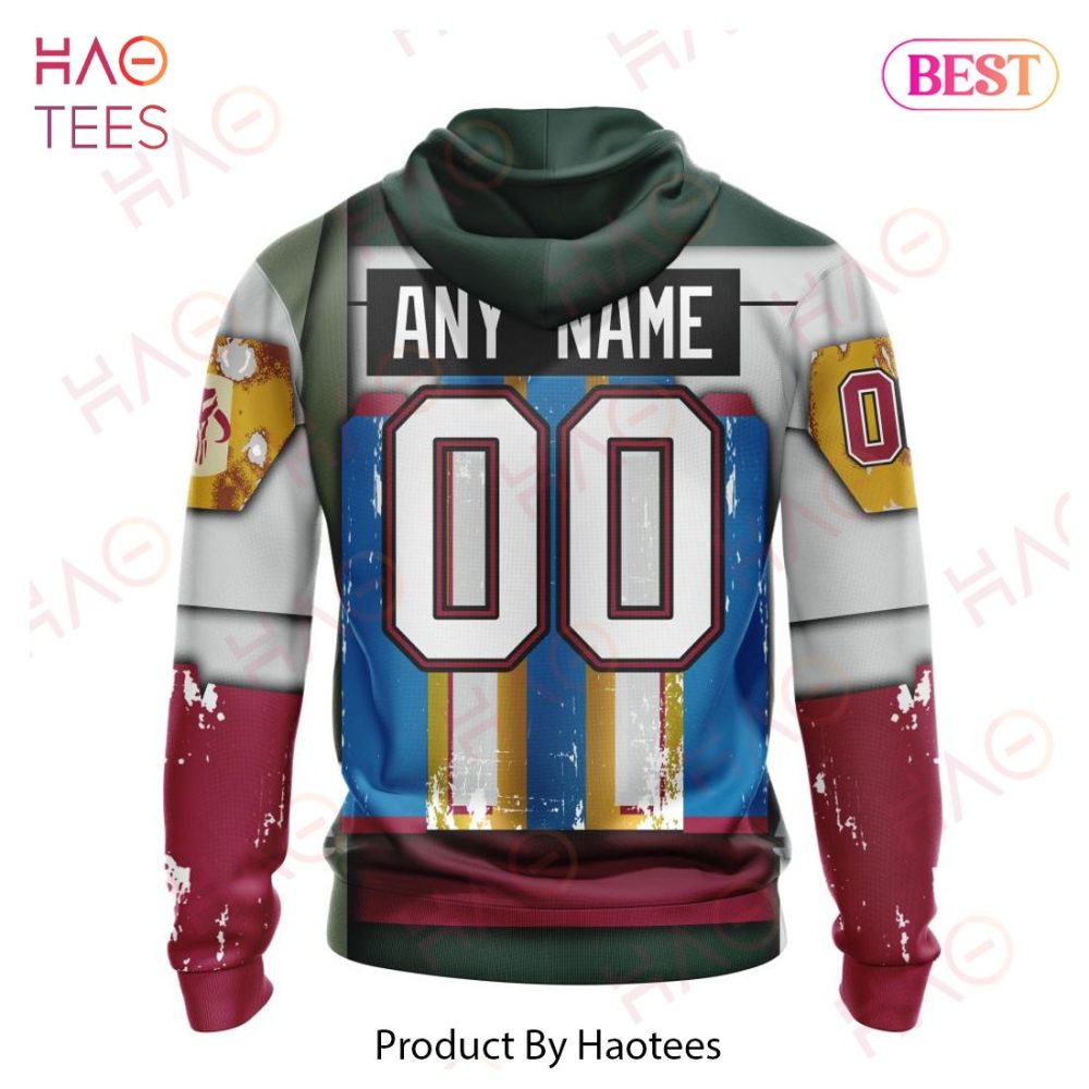 Nhl New York Rangers X Boba Fett'S Armor Specialized Design For Star Wars Fourth Of July Hoodie - Image 3