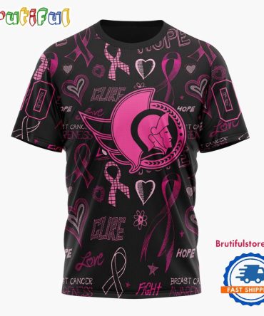 Nhl Ottawa Senators Special Pink Breast Cancer Awareness New Design T Shirt