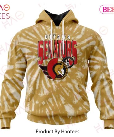 Nhl Ottawa Senators Special Retro Vintage Tie - Dye Hoodie