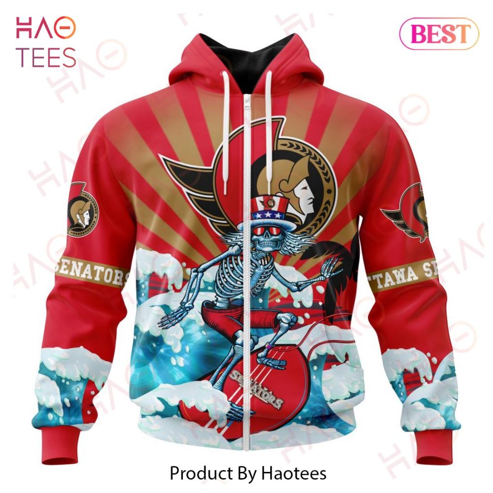 Nhl Ottawa Senators Specialized Kits For Grateful Dead Hoodie - Image 2