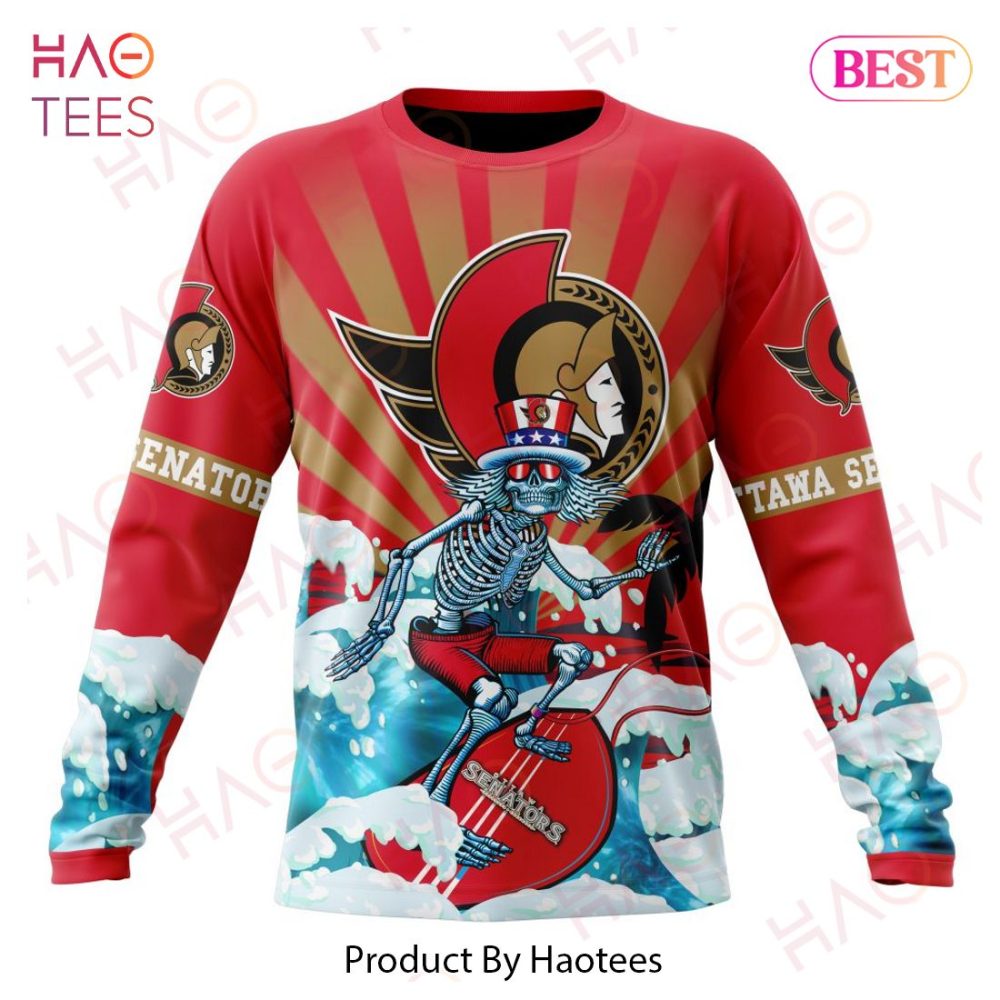 Nhl Ottawa Senators Specialized Kits For Grateful Dead Hoodie - Image 6