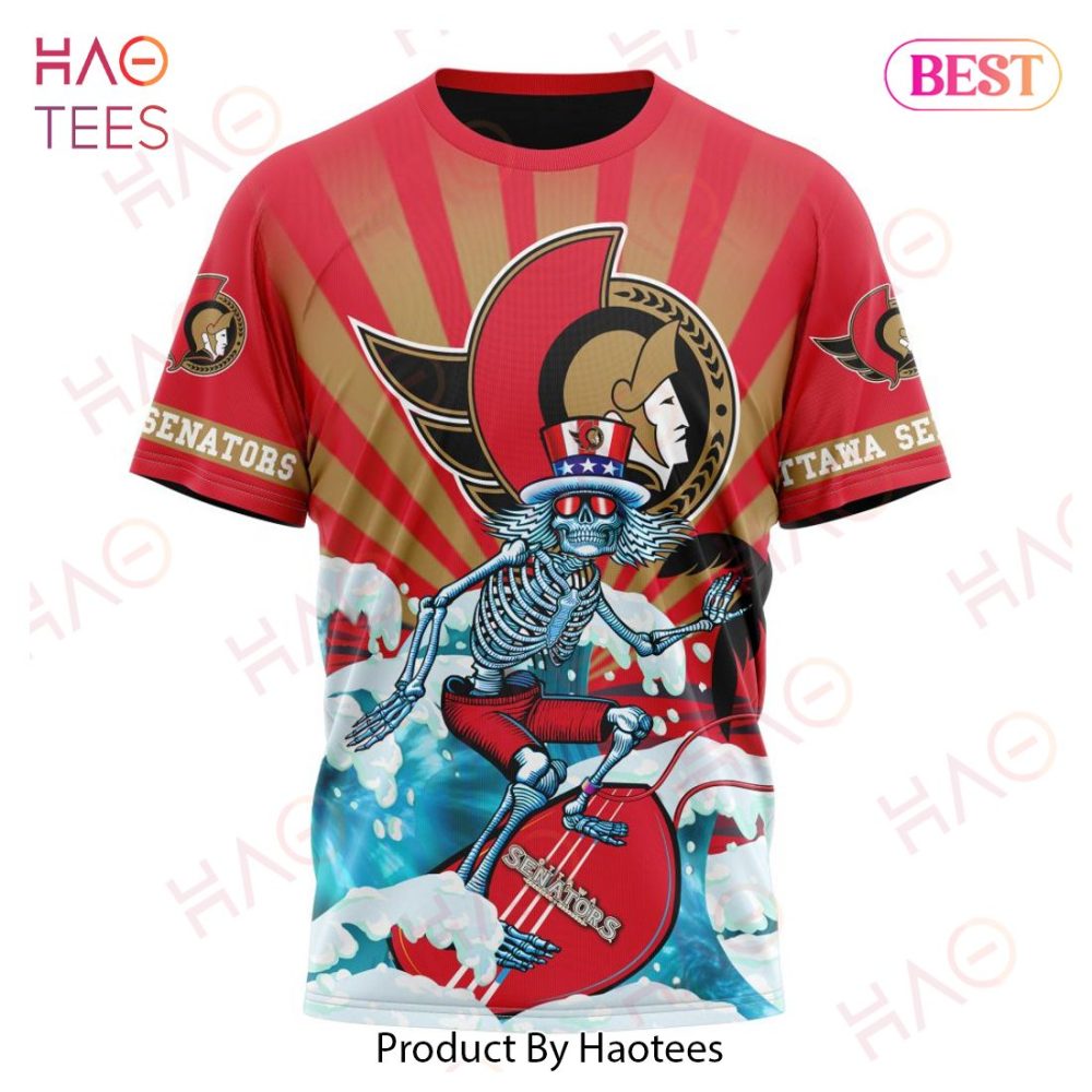 Nhl Ottawa Senators Specialized Kits For Grateful Dead Hoodie - Image 8