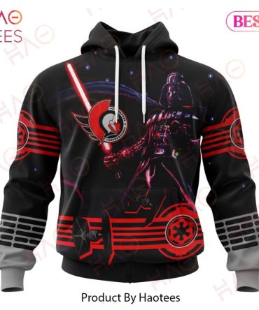 Nhl Ottawa Senators Specialized Starwar Darth Vader Version Jersey Hoodie