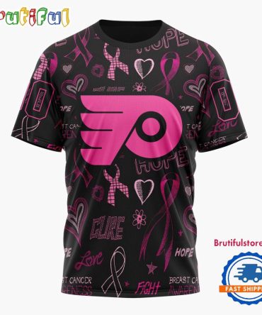 Nhl Philadelphia Flyers Special Pink Breast Cancer Awareness New Design T Shirt