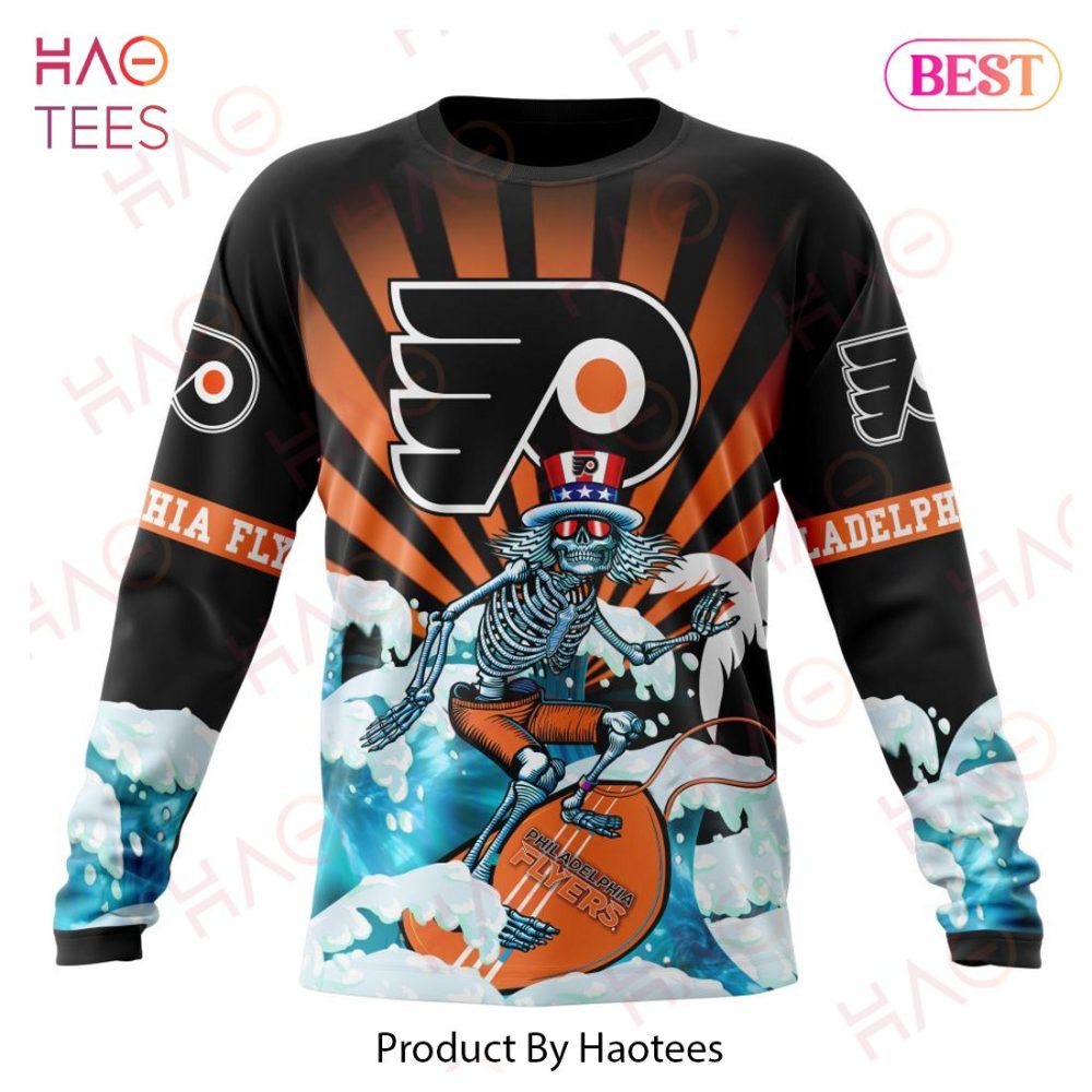 Nhl Philadelphia Flyers Specialized Kits For Grateful Dead Hoodie - Image 6