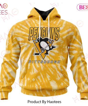 Nhl Pittsburgh Penguins Special Retro Vintage Tie - Dye Hoodie