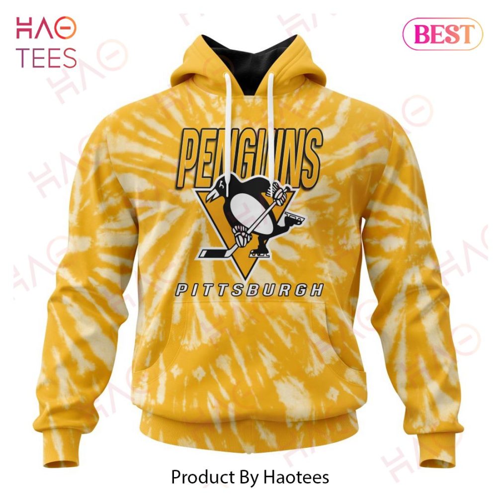 Nhl Pittsburgh Penguins Special Retro Vintage Tie - Dye Hoodie