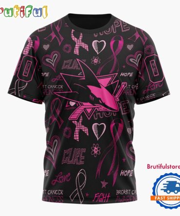 Nhl San Jose Sharks Special Pink Breast Cancer Awareness New Design T Shirt