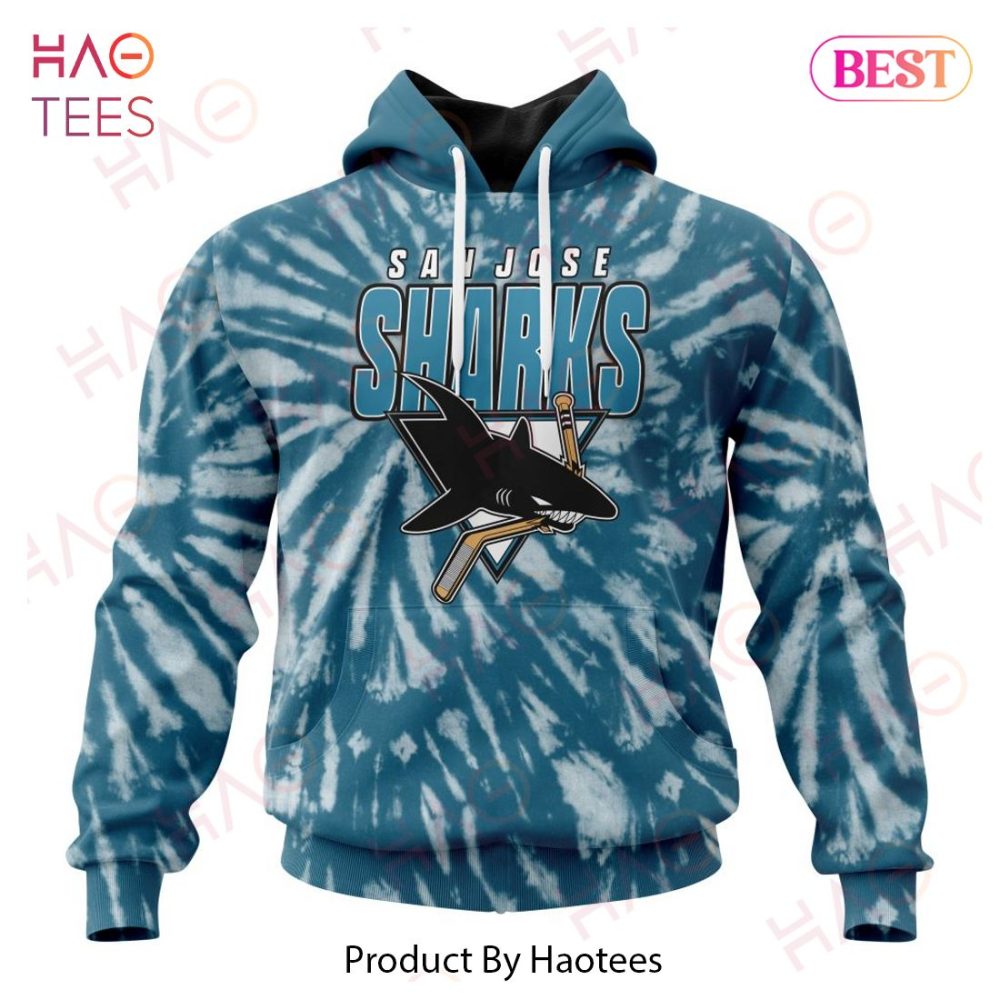 Nhl San Jose Sharks Special Retro Vintage Tie - Dye Hoodie