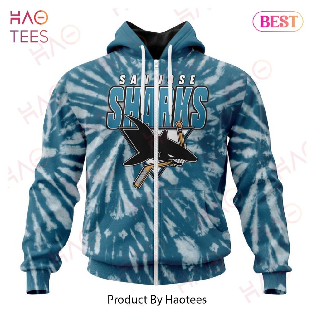 Nhl San Jose Sharks Special Retro Vintage Tie - Dye Hoodie - Image 2