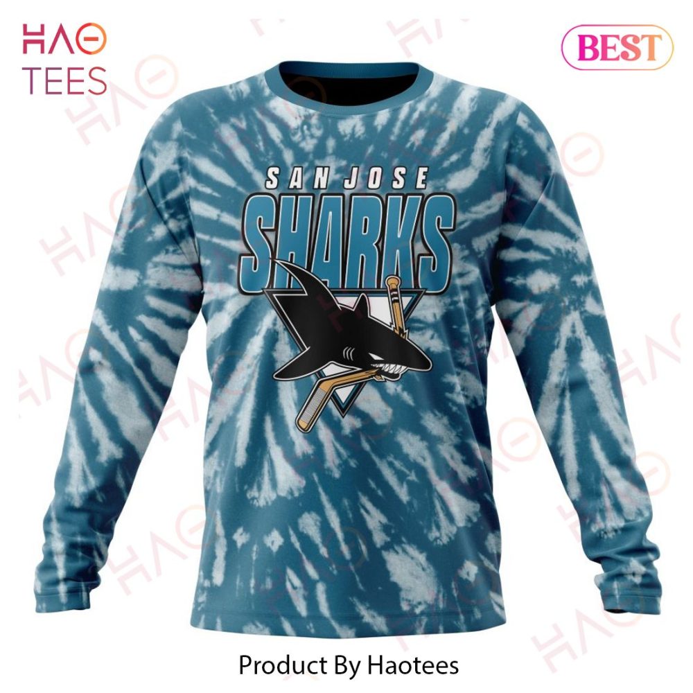 Nhl San Jose Sharks Special Retro Vintage Tie - Dye Hoodie - Image 6