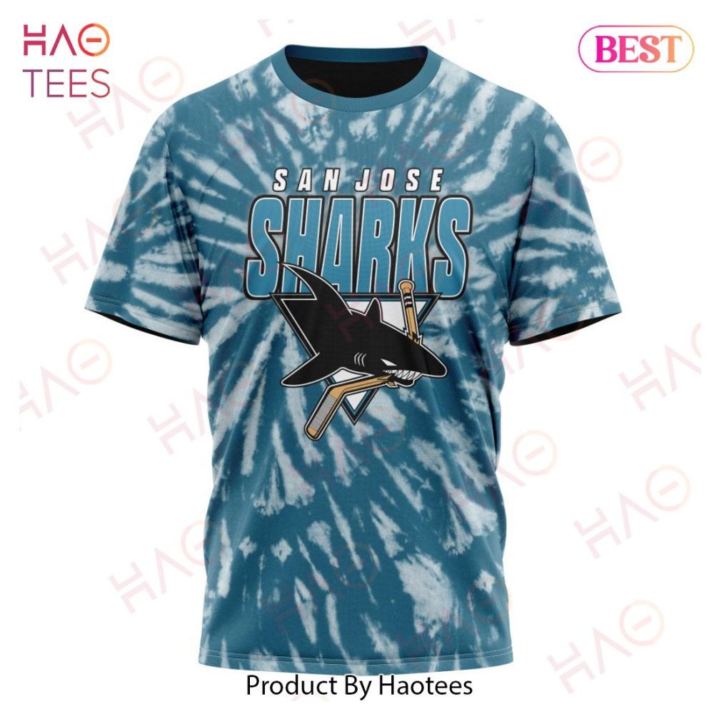 Nhl San Jose Sharks Special Retro Vintage Tie - Dye Hoodie - Image 8