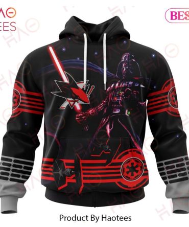Nhl San Jose Sharks Specialized Starwar Darth Vader Version Jersey Hoodie
