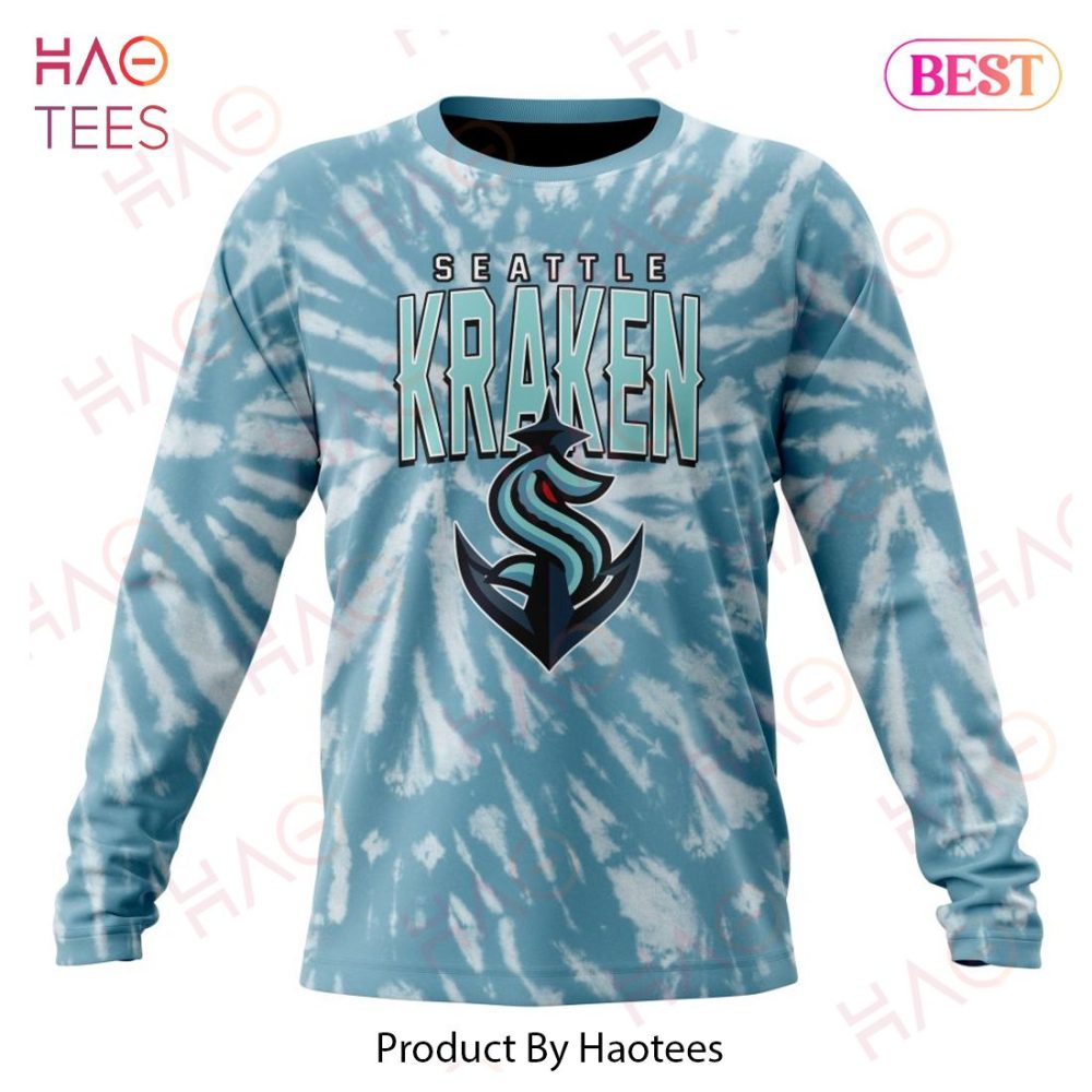 Nhl Seattle Kraken Special Retro Vintage Tie - Dye Hoodie - Image 6
