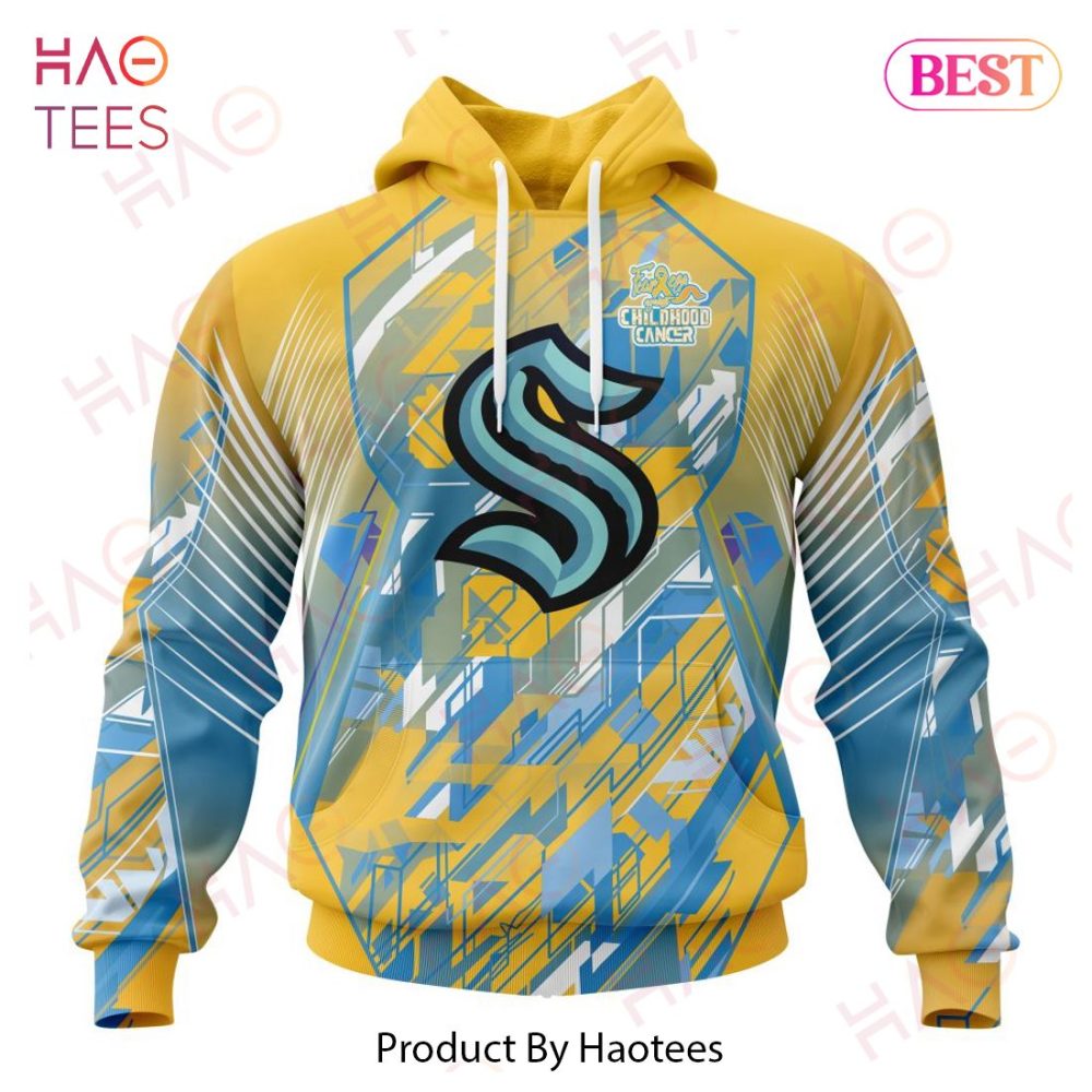 Nhl Seattle Kraken Specialized Design Fearless Against Childhood Cancers 3D Hoodie